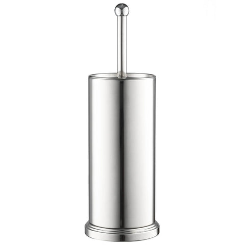 HOME IT brush holder chrome with lid, convenient storage for quick cleaning.