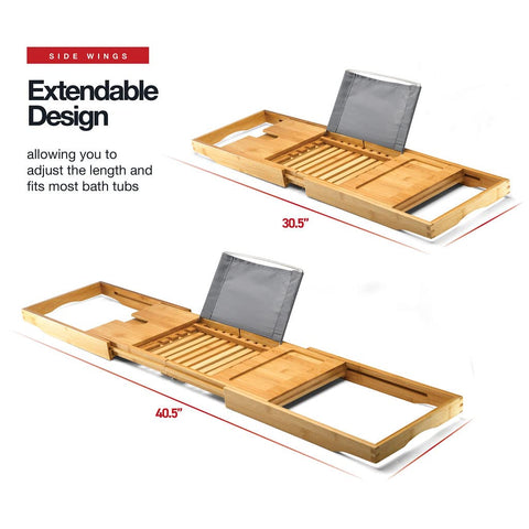 HOME IT bathtub tray book/tablet holder keeps you entertained while soaking.