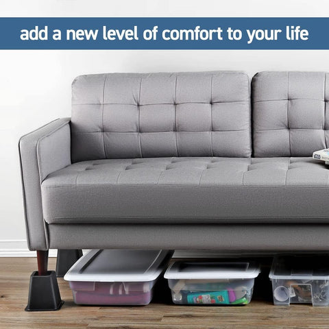 HOME IT stackable bed risers in a dorm setup offer flexible height
