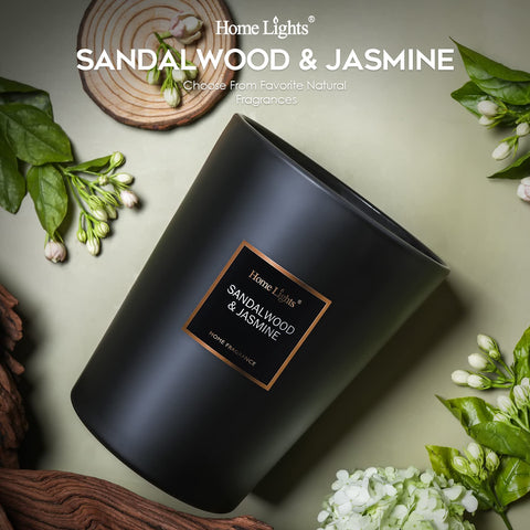 Close-up of Home Lights sandalwood jasmine wax for warm ambiance