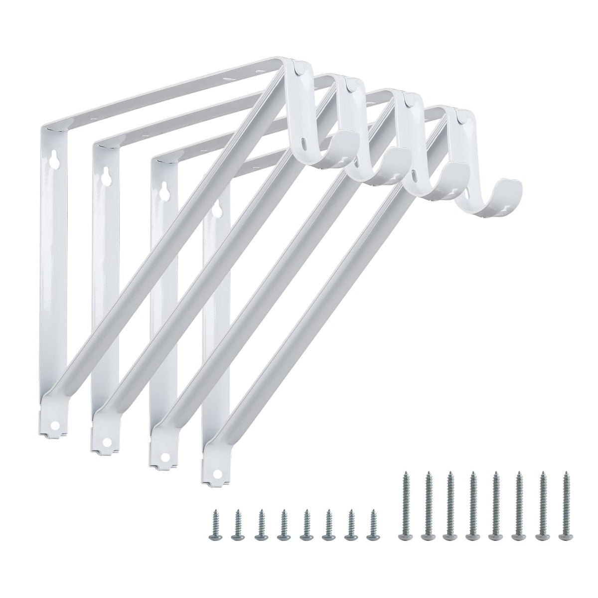 HOME MASTER HARDWARE heavy-duty closet rod bracket front view for sturdy storage.