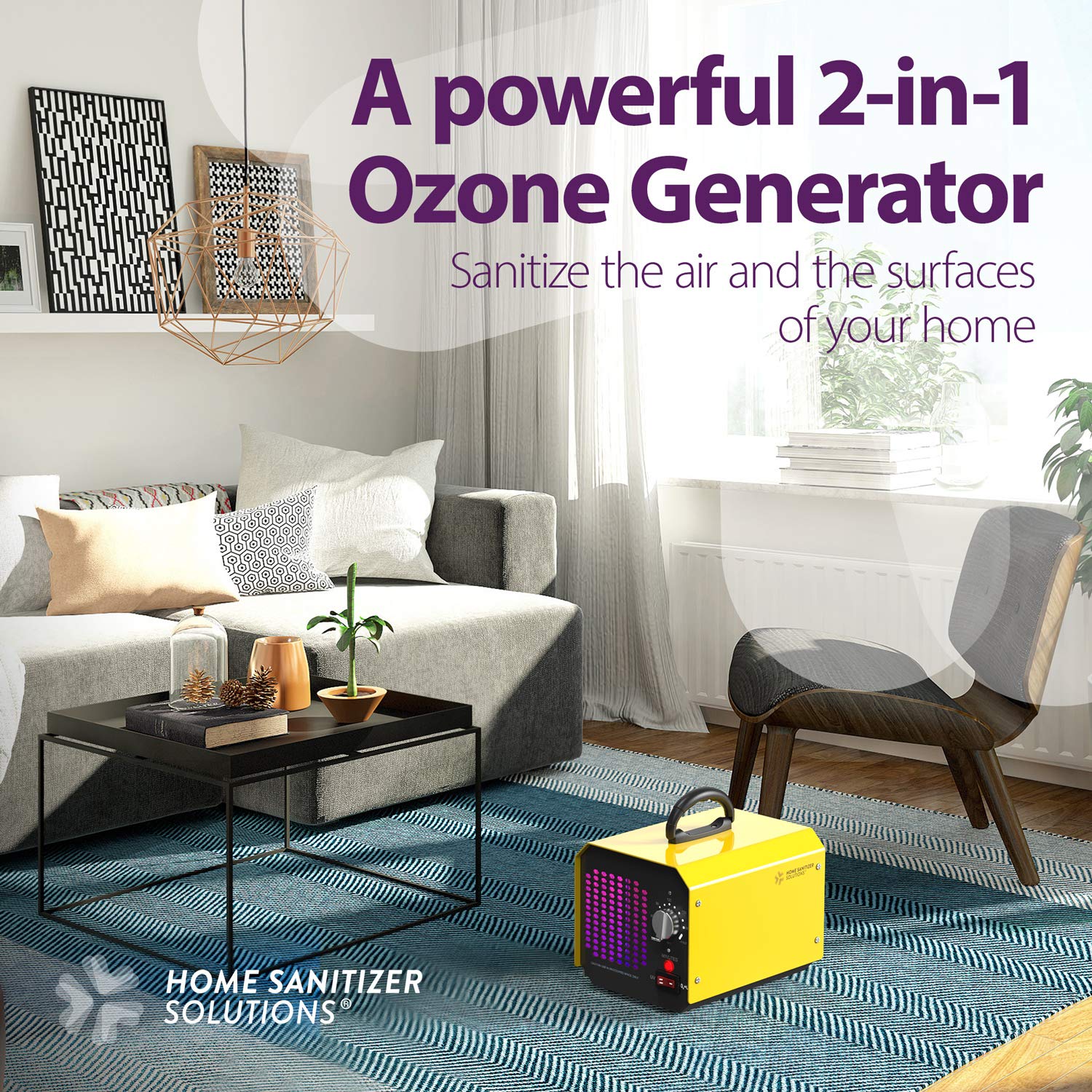 HOME SANITIZER SOLUTIONS air purifier ionizer combo for cleaner air and reduced odors.