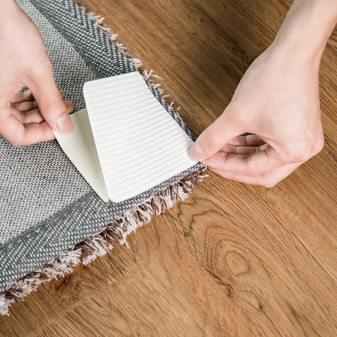 Easy to clean and removable without rug damage using Home Techpro grippers.