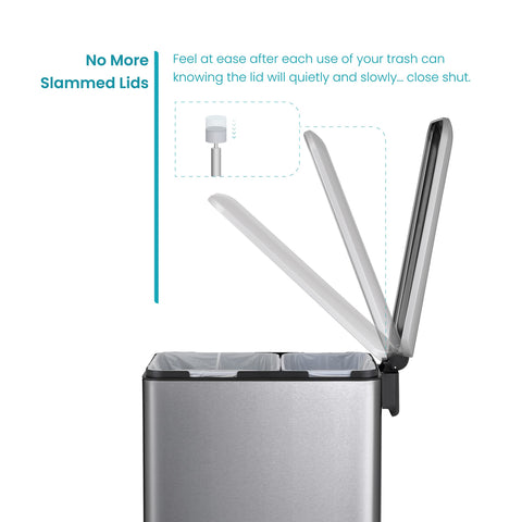 Home Zone Living brushed stainless steel finish resists fingerprints.