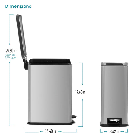 Built-in bag band helps secure liners during use.