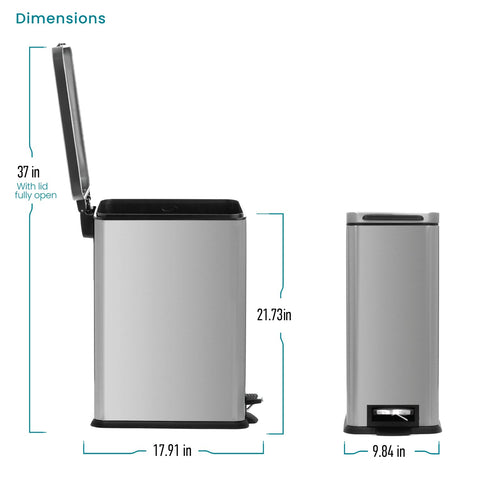 Home Zone Living compact kitchen trash bin suitable for small homes