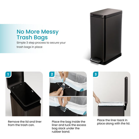 Home Zone Living matte black finish resists fingerprints for a clean look.