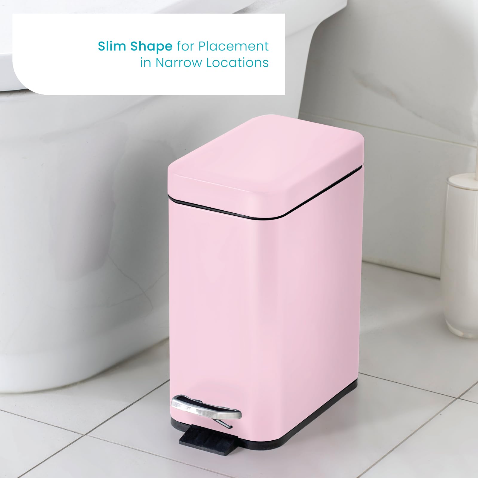 Home Zone Living removable inner bucket enables quick bag changes