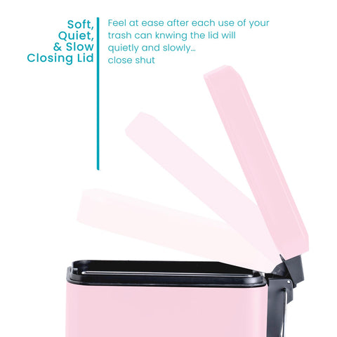 Home Zone Living small bathroom trash can with compact shape for tight spots