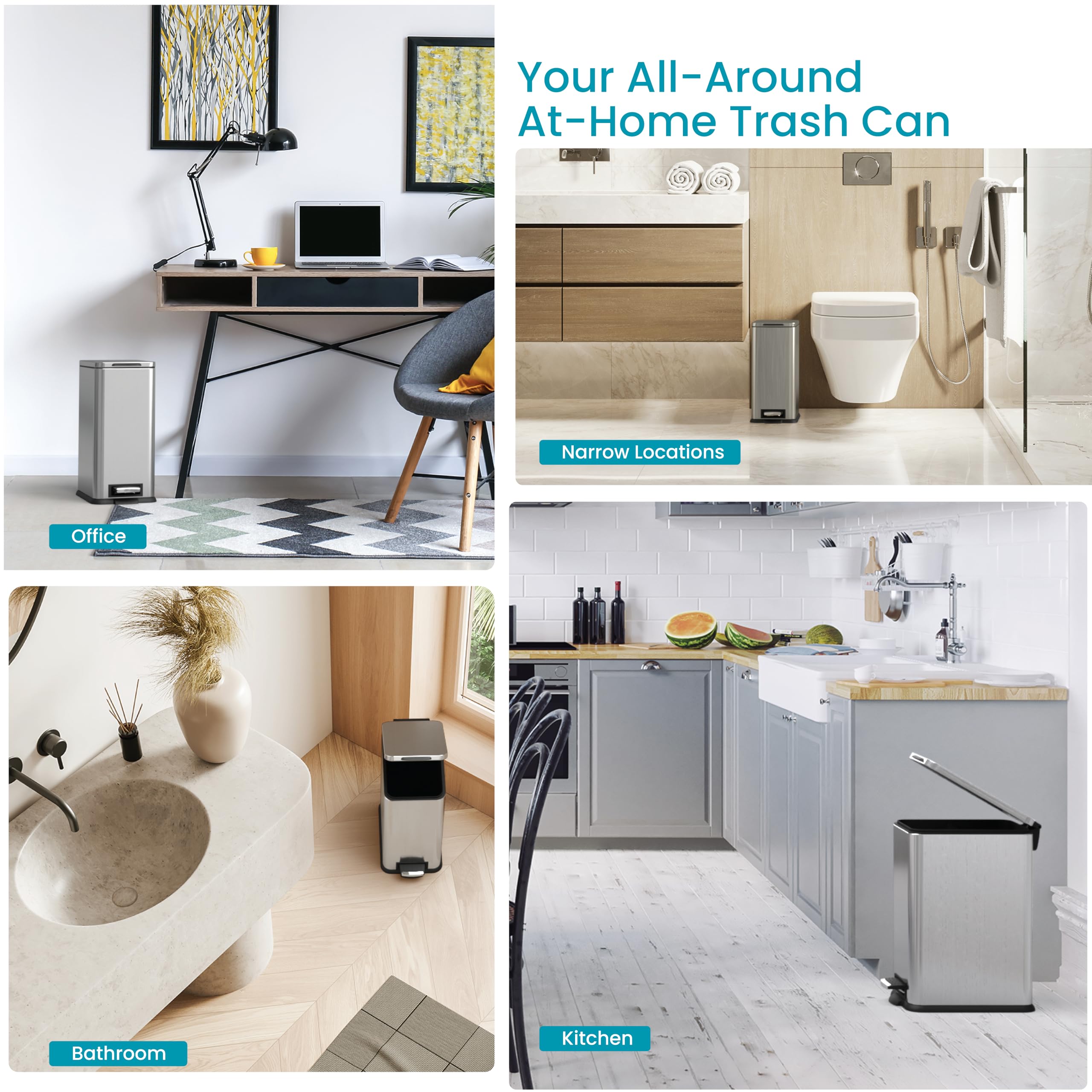 Under-counter placement ideal for small kitchens and offices.
