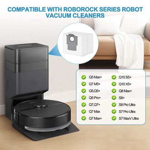 Homeazy dust bag for Robovac Q5 Max Plus enables easy maintenance for pet households.
