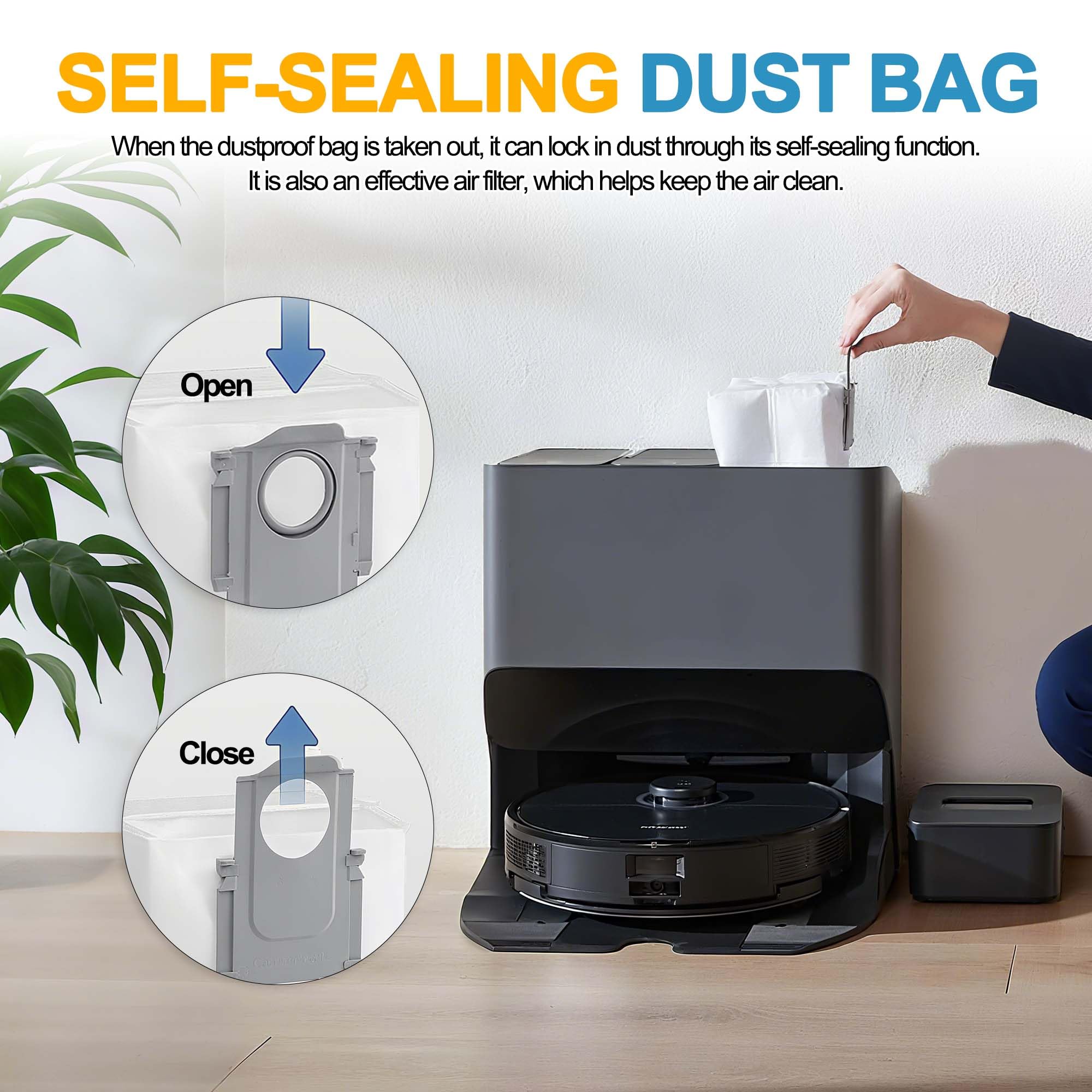 Homeazy dust bag for S7 MaxV Ultra emphasizes straightforward replacement and reliable capacity.