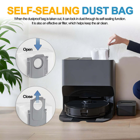 Homeazy dust bag for S7 MaxV Ultra emphasizes straightforward replacement and reliable capacity.