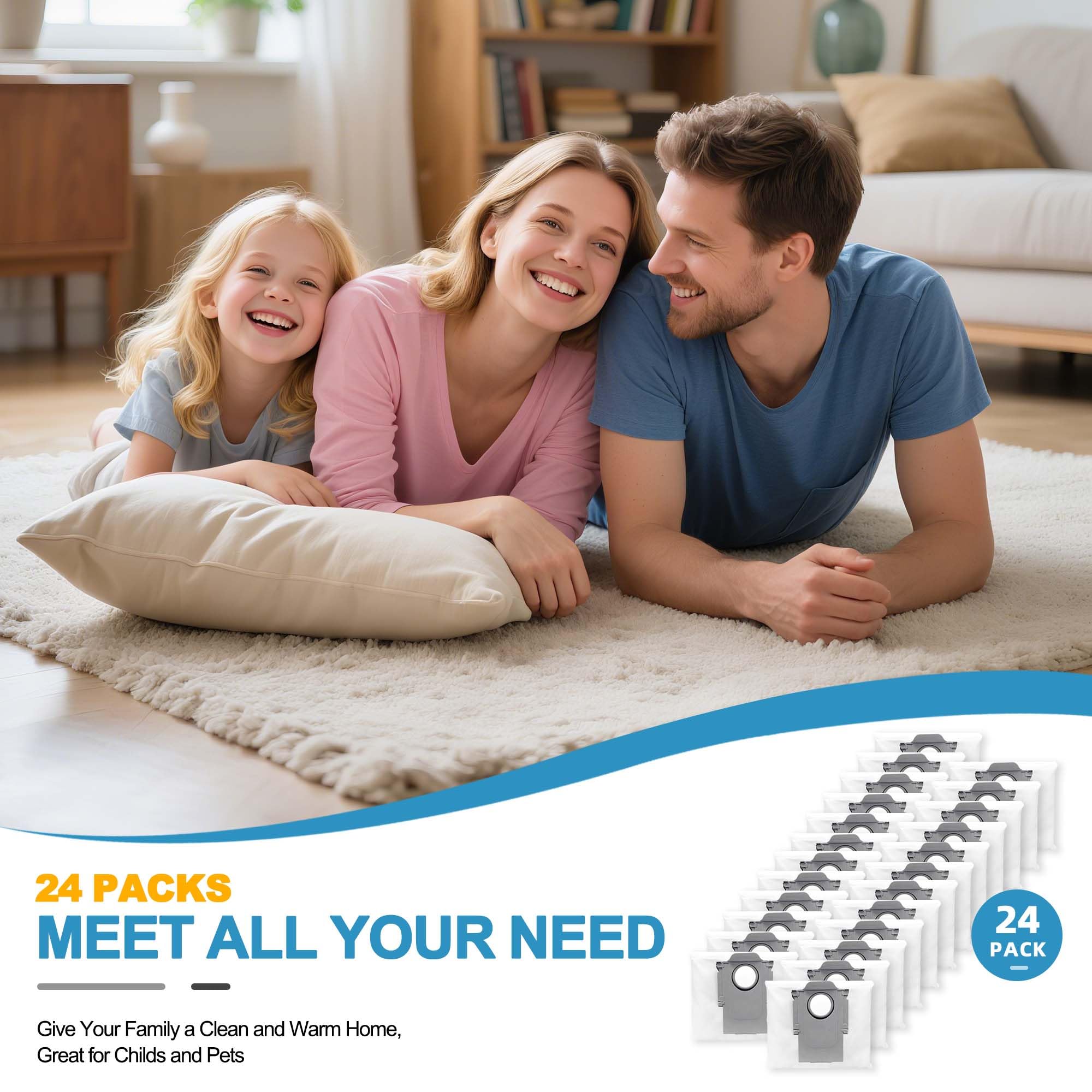 Homeazy dust bag for S8 Ultra demonstrates tidy disposal via push-pull handle.