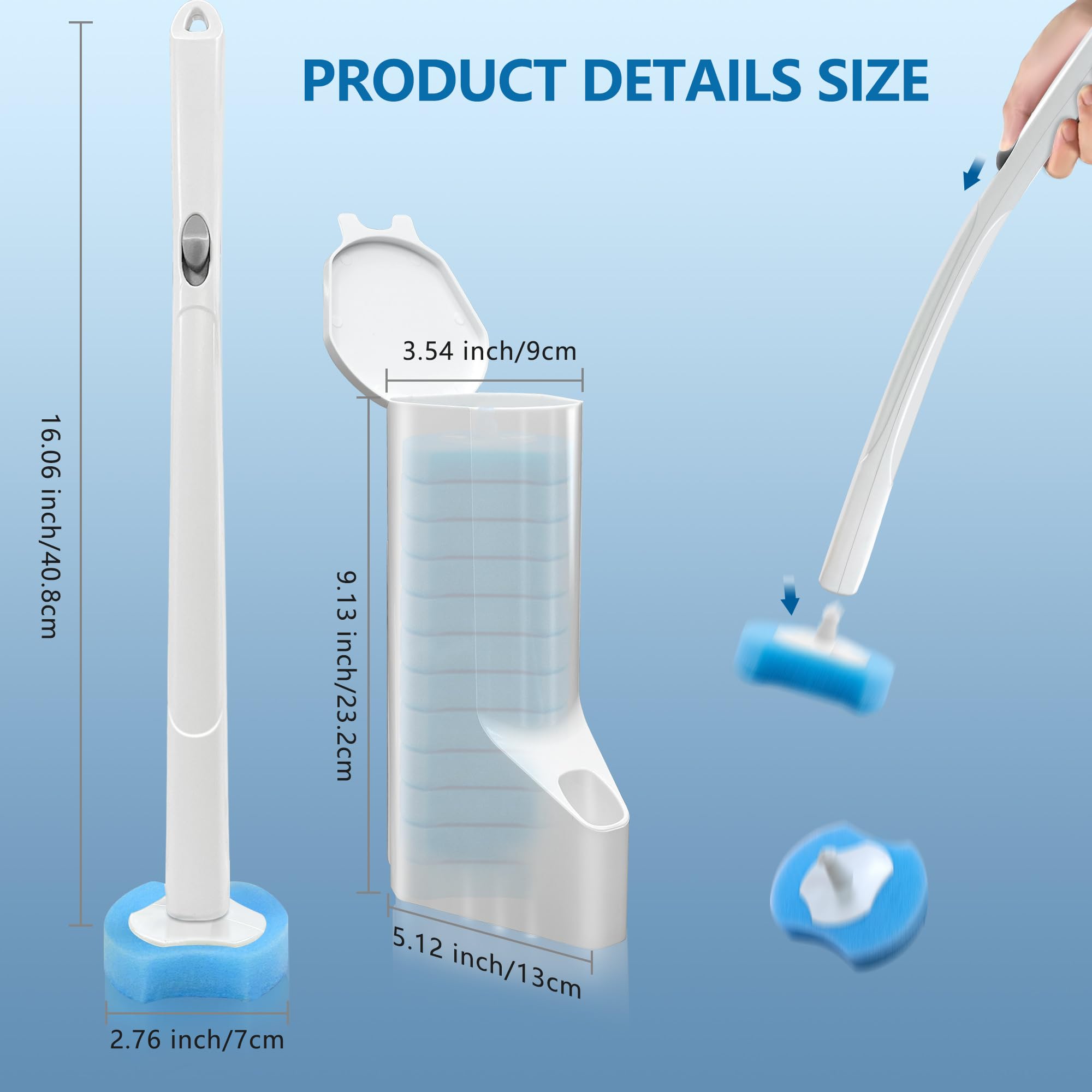 HOMEBETTER multi-surface scrub brush for porcelain and more