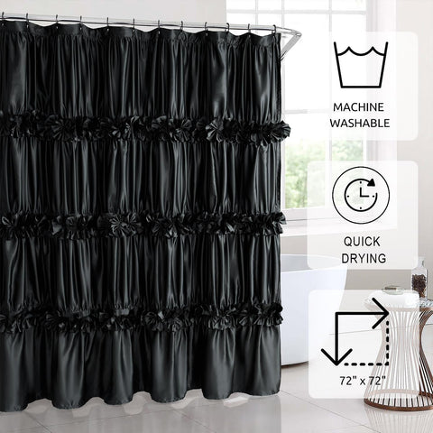Homechoice Decor 72x72 curtain fits most baths with balanced coverage.