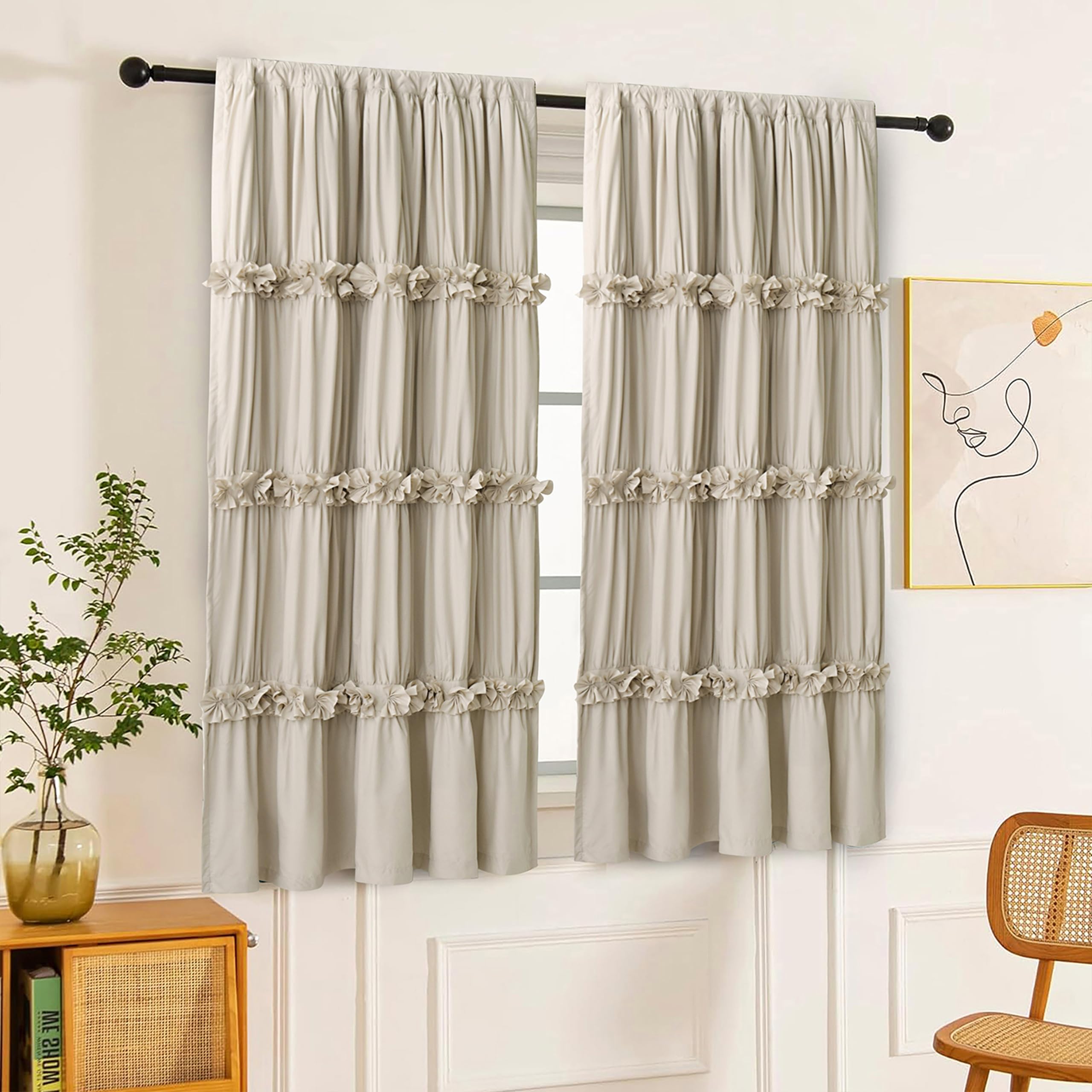 Homechoice Decor close-up butterfly embroidery adds elegant room detail