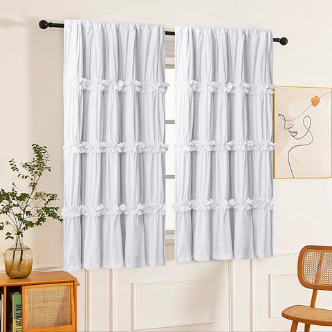 Homechoice Decor rod-pocket drapes close-up for easy installation