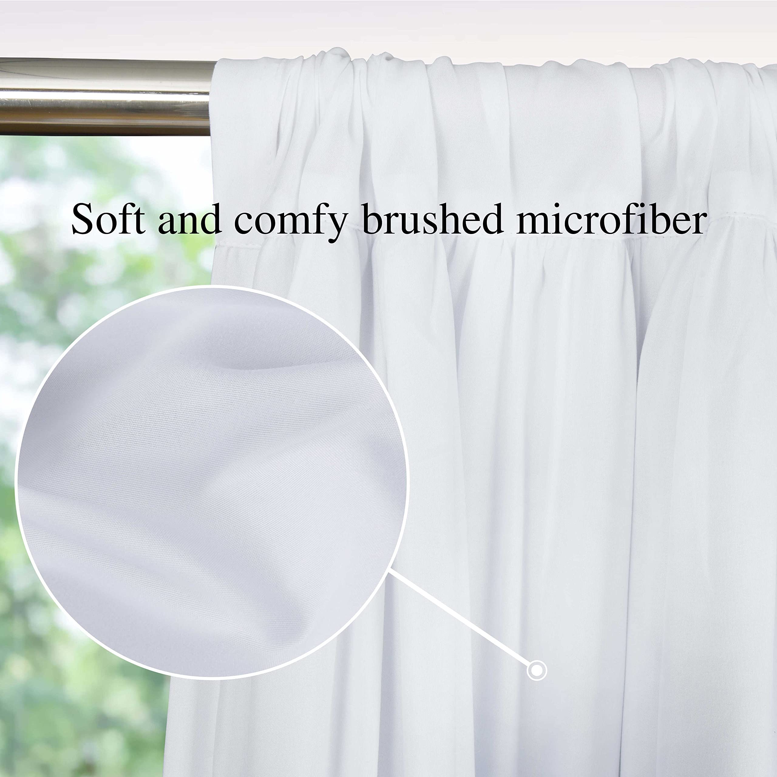 Homechoice Decor rod-pocket drapes installation view for easy hanging.
