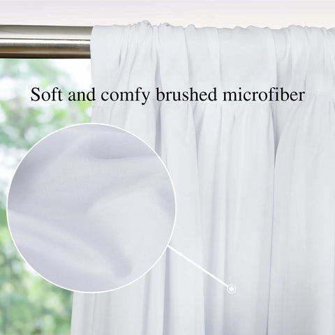 Homechoice Decor rod-pocket drapes installation view for easy hanging.