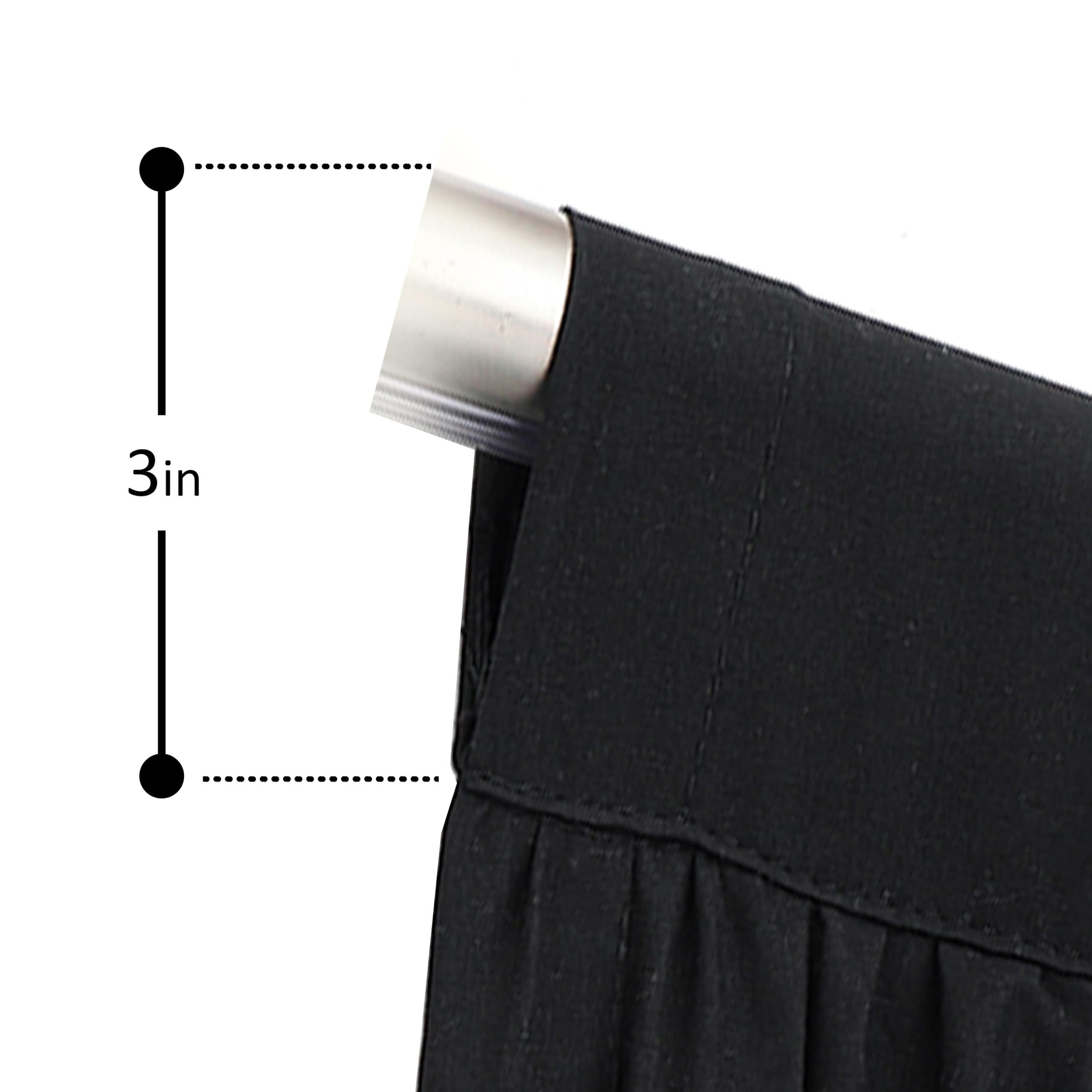 Homechoice Decor rod-pocket design offers simple, secure hanging.