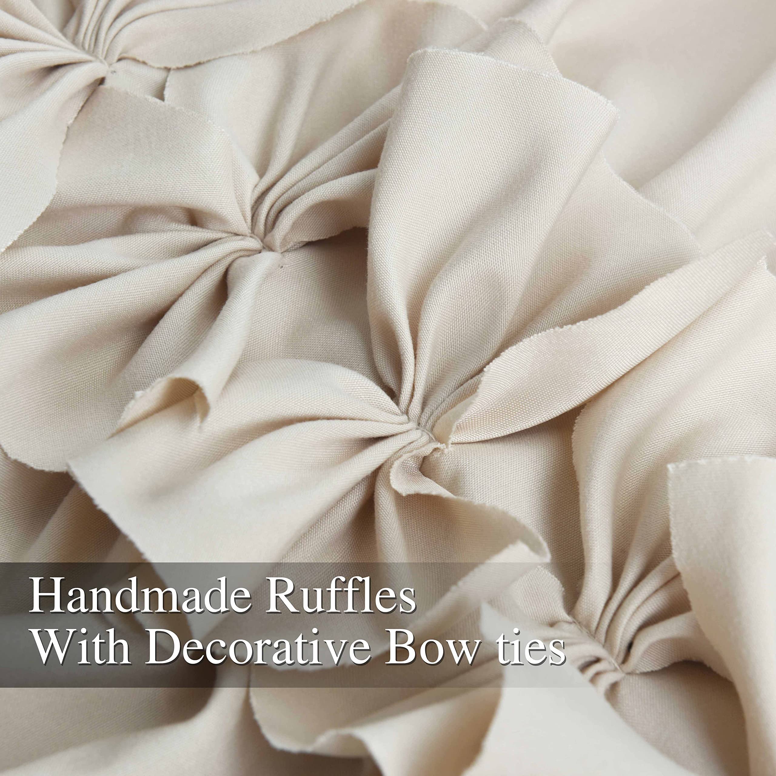 Three rows of handcrafted butterflies provide a romantic focal point on Homechoice Decor curtains.