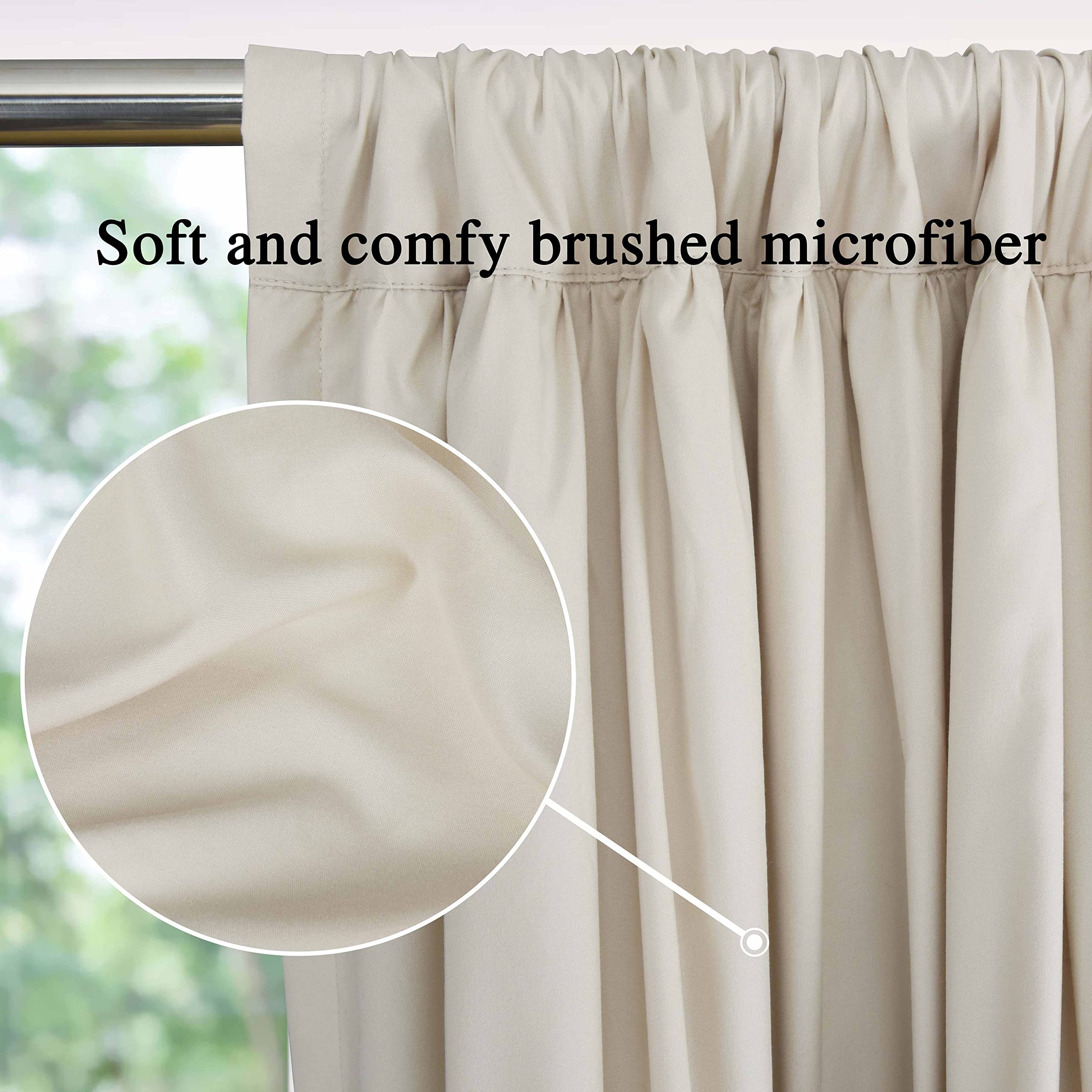 Two-layer blackout curtains boost privacy and energy efficiency in living spaces by Homechoice Decor.