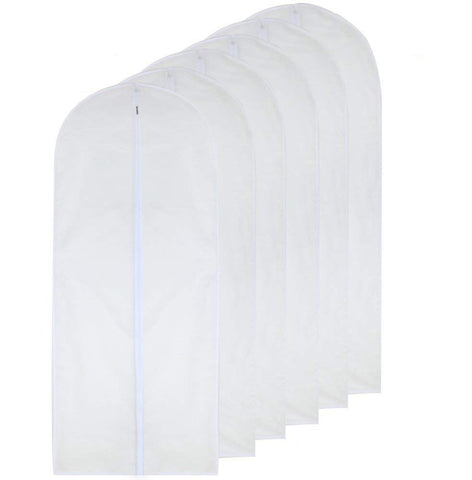 HomeClean clear 24x60 garment bag with full zipper for easy outfit access