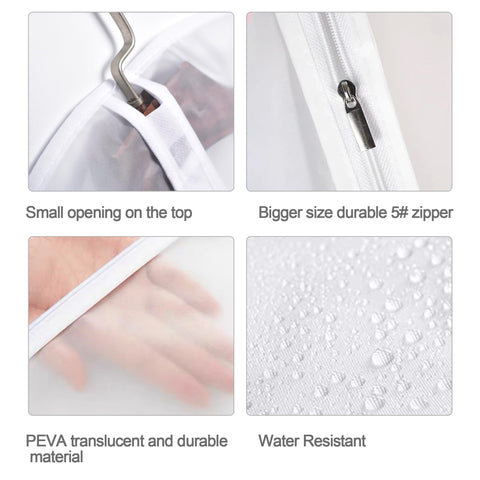 HomeClean PEVA garment bag keeps coats clean during travel