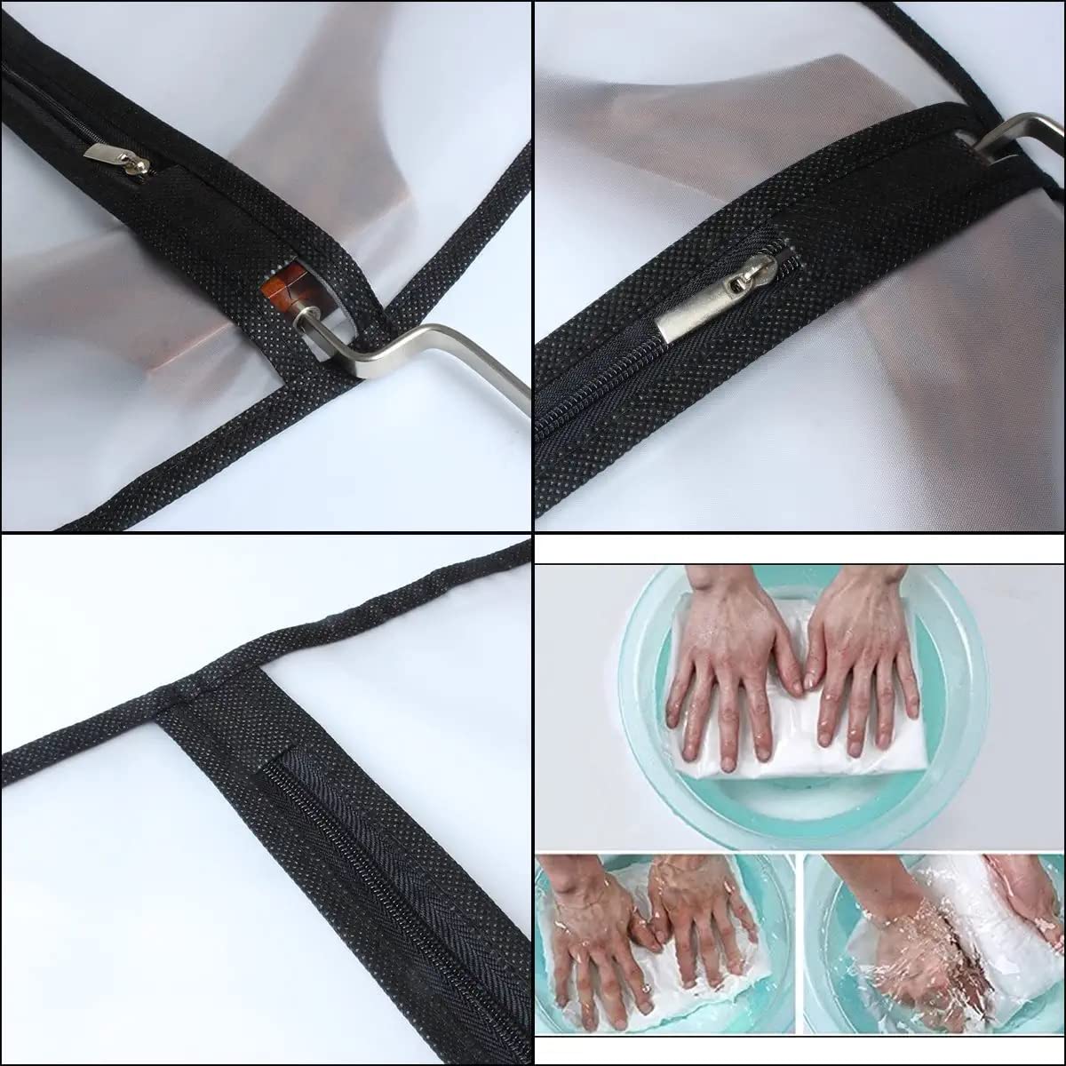 HomeClean waterproof, dustproof garment bag shields clothes from moisture.