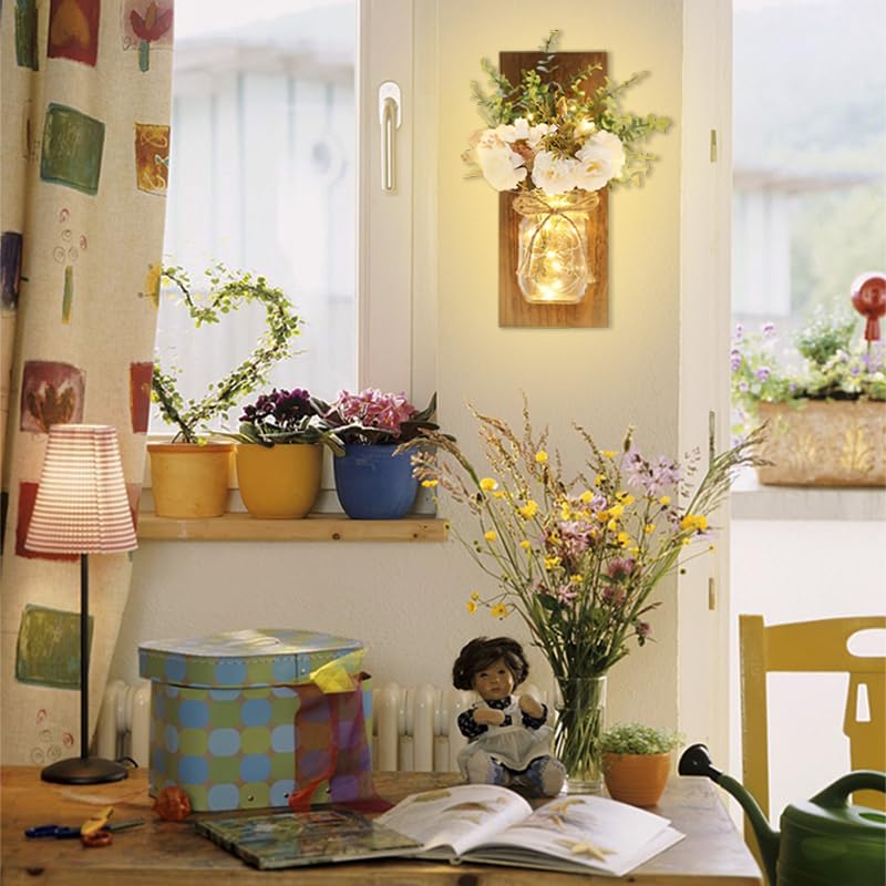 Homecor wall sconce with remote control for easy mood lighting.