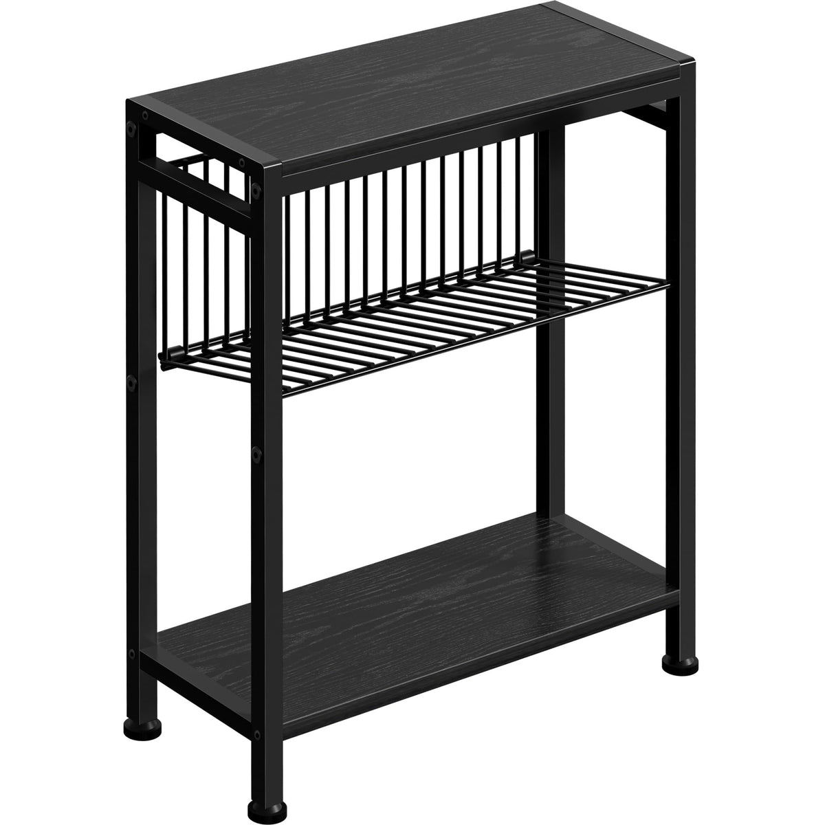 Homedawn end table three-tier design for compact spaces, keeping essentials within reach.