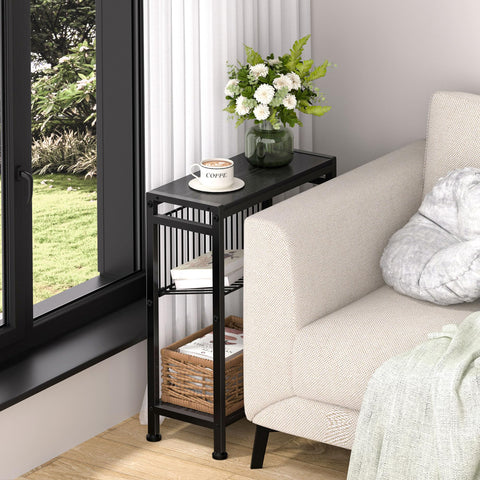 Homedawn slim nightstand offers practical bedside storage in small rooms.