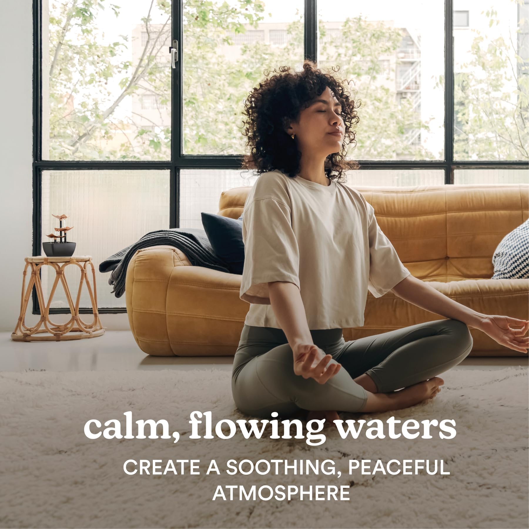 Homedics leaf tiers add decorative movement and zen design