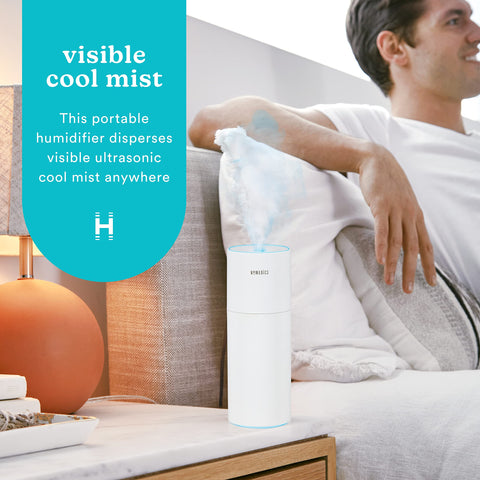 Homedics portable humidifier color changing light enhances ambient ambience