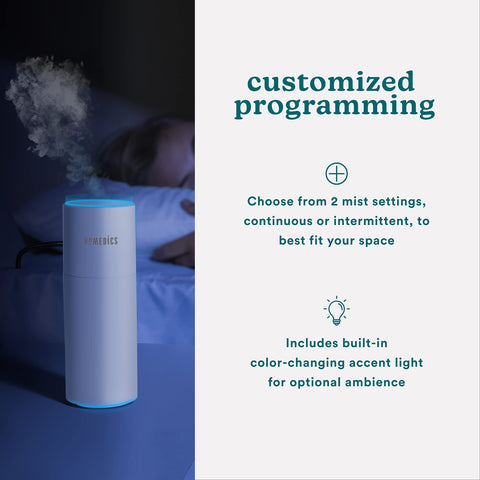 Homedics portable humidifier with three wicks for consistent mist