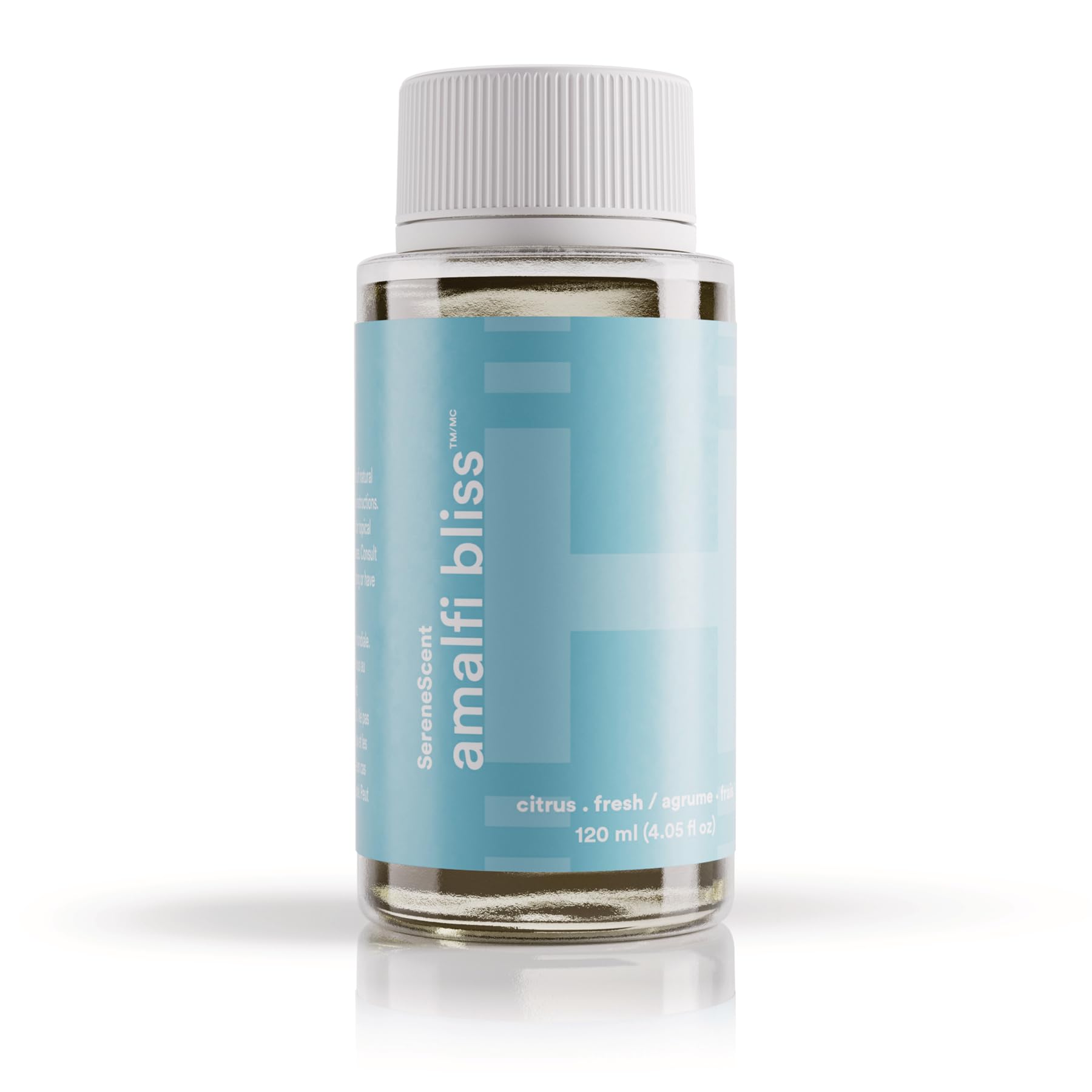Homedics Amalfi Bliss bottle close-up for quick room refresh
