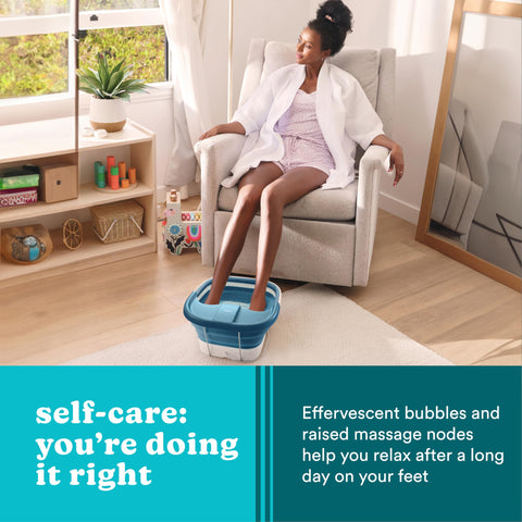 Homedics Smart Space Bubble Mate Foot Spa invites a relaxing foot massage experience.
