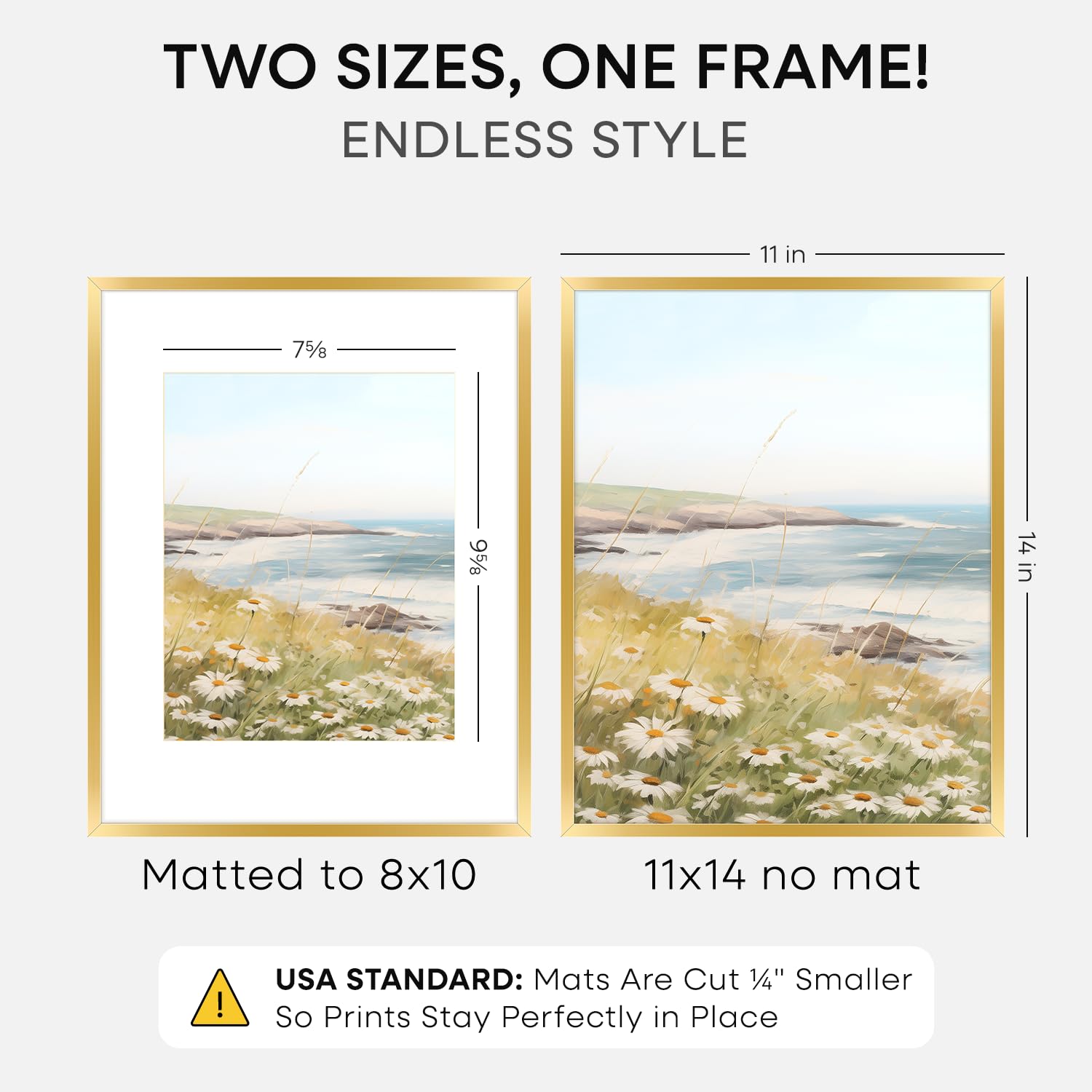 Homeforia frame with 8x10 mat illustrates balanced negative space
