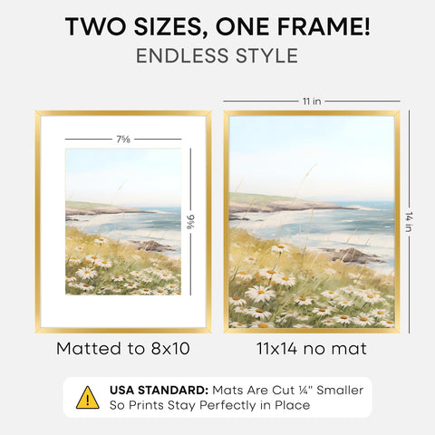 Homeforia frame with 8x10 mat illustrates balanced negative space