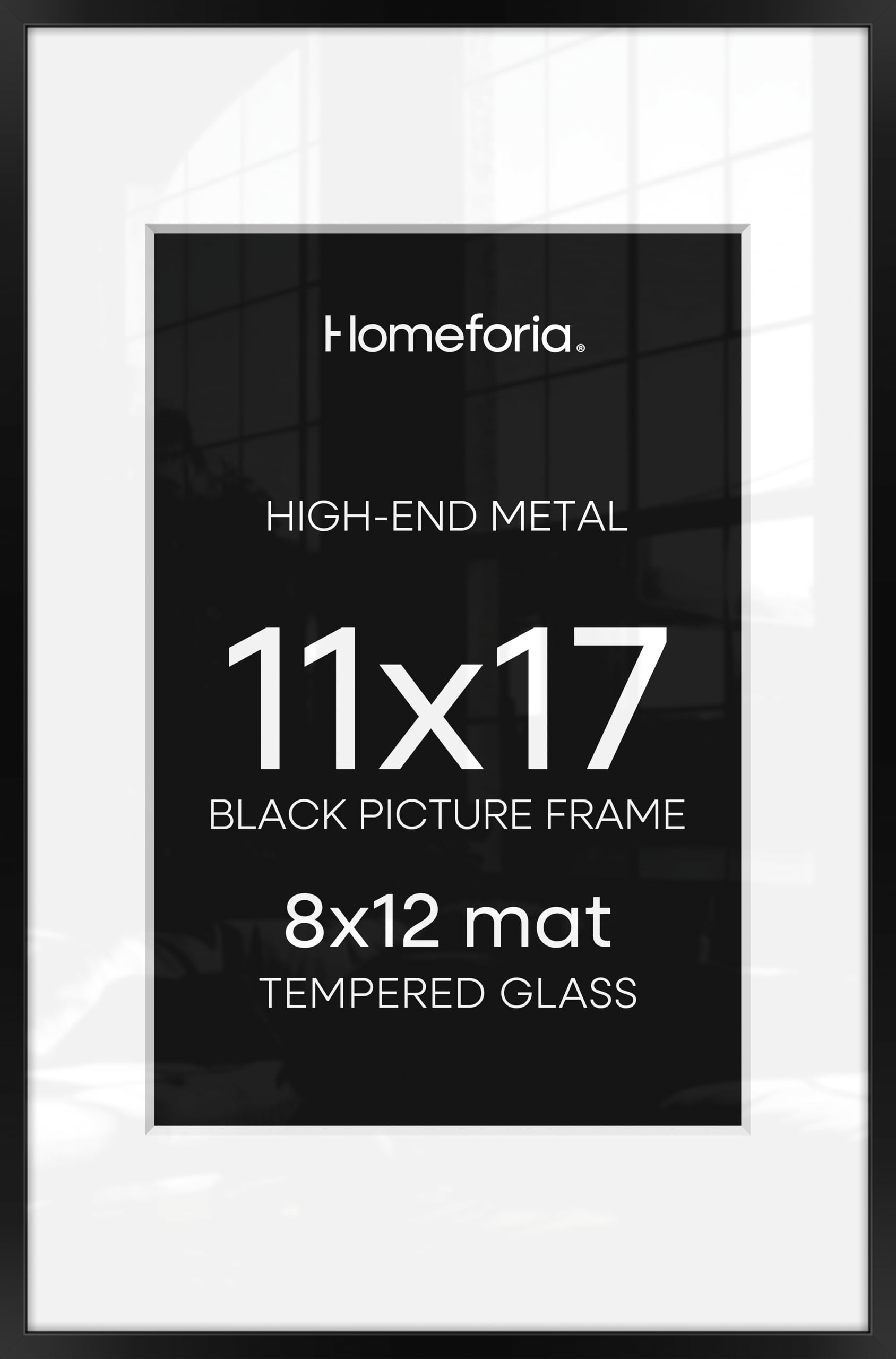 Homeforia 11x17 frame with matte black front for modern decor.