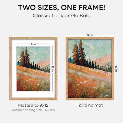 Homeforia 12x16 frame with uninterrupted edge-to-edge display for bold images.
