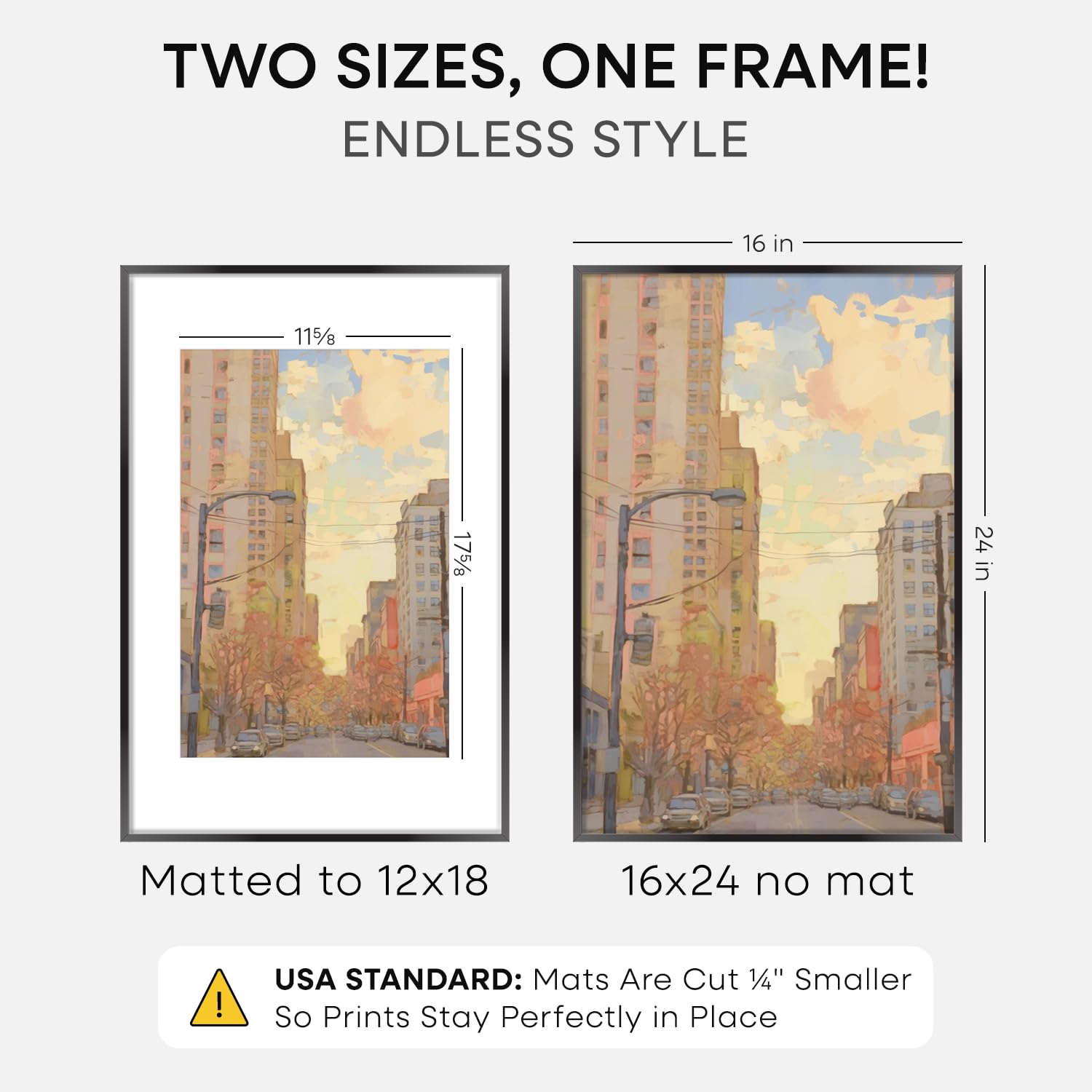 Homeforia 12x18 white mat adds gallery-style negative space.