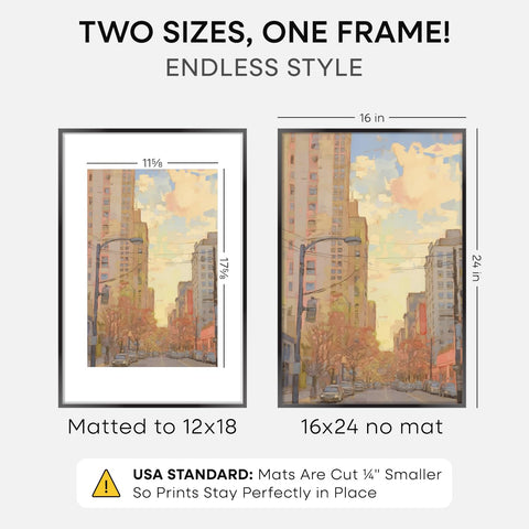 Homeforia 12x18 white mat adds gallery-style negative space.