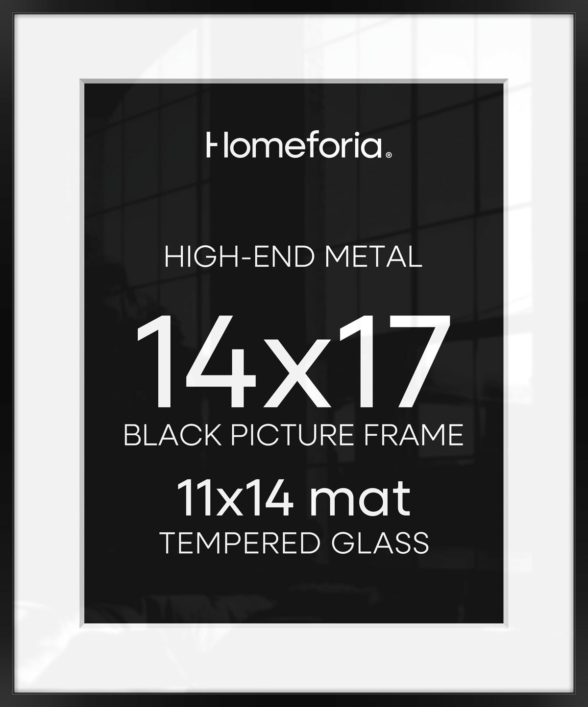 Homeforia 14x17 frame black corner detail for durable modern display
