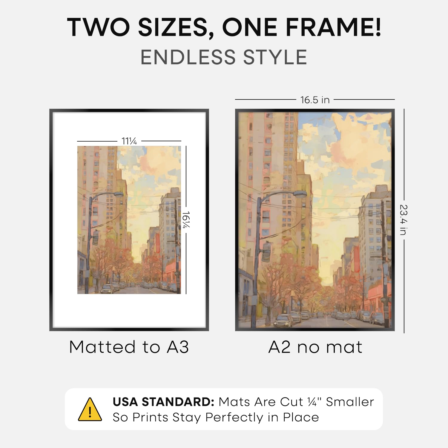 Homeforia A2 frame with A3 white mat adds gallery-like negative space.