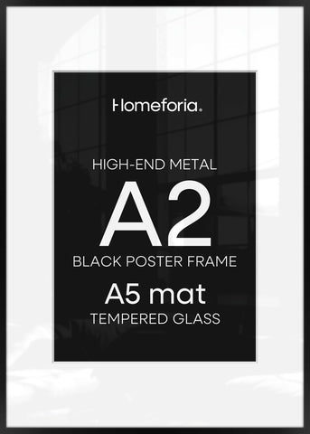 Homeforia A2 matte black exterior frame enhances a modern display.
