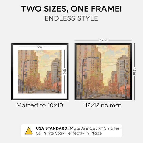 Homeforia 12x12 frame edge detail showing matte black finish