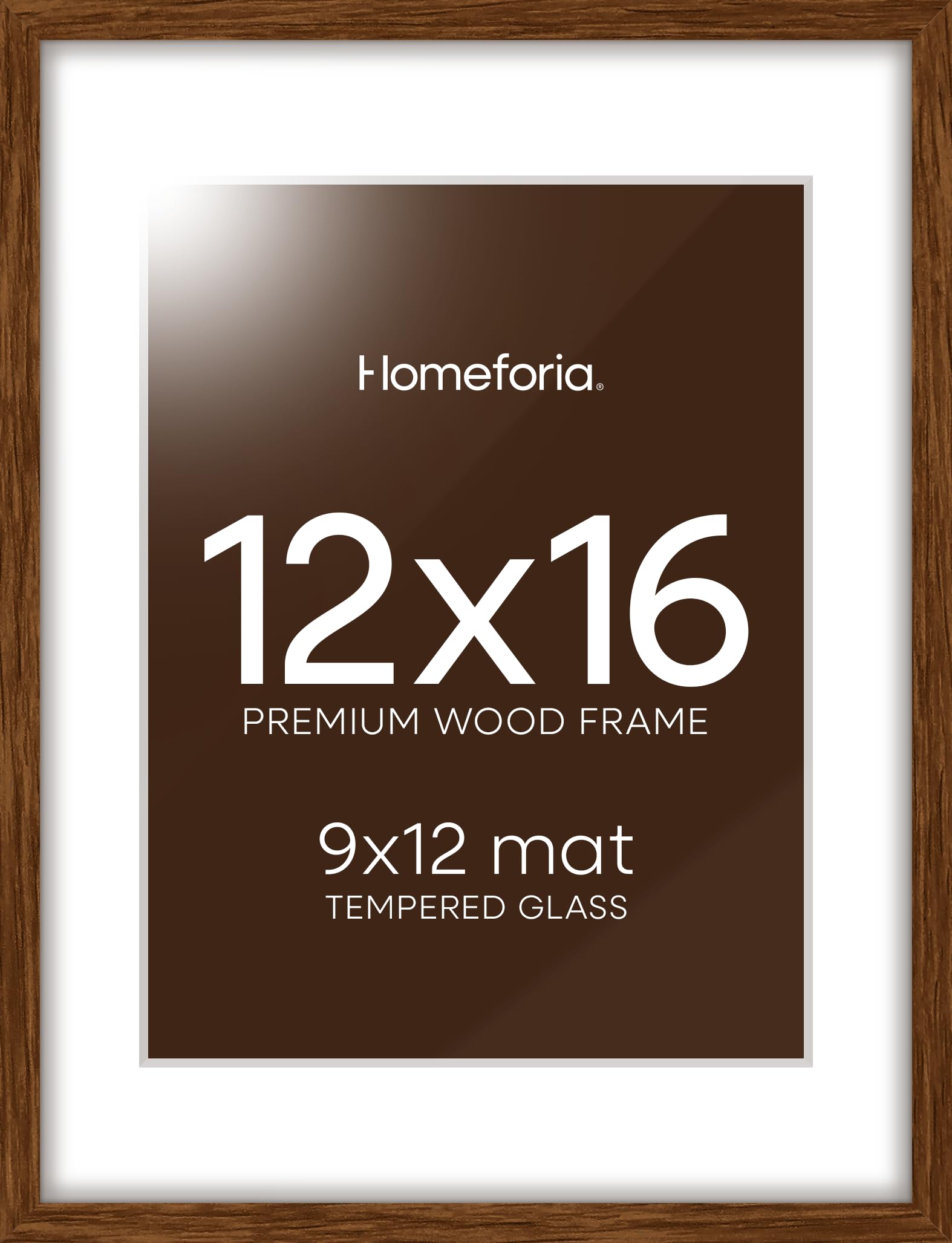 Homeforia dark oak frame front view adds a bold, sophisticated touch.