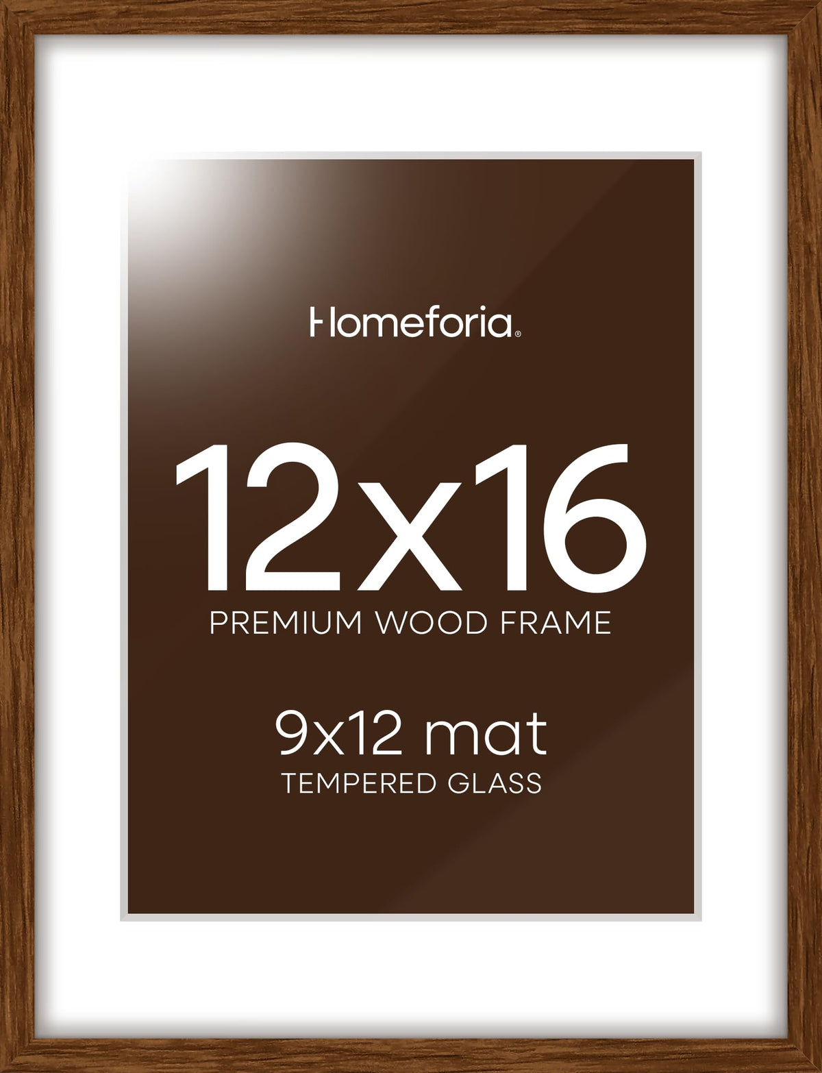 Homeforia dark oak frame front view adds a bold, sophisticated touch.